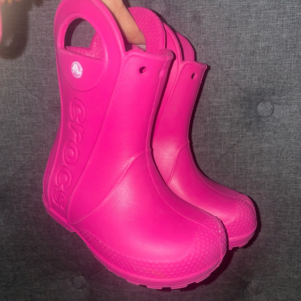 Rainy boat Crocs size 8